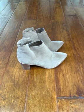 Dolce Vita Taupe Suede Ankle Booties
